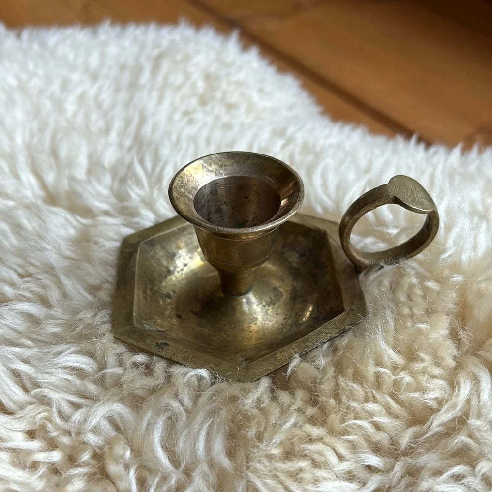 Vintage Brass Candle Holder
